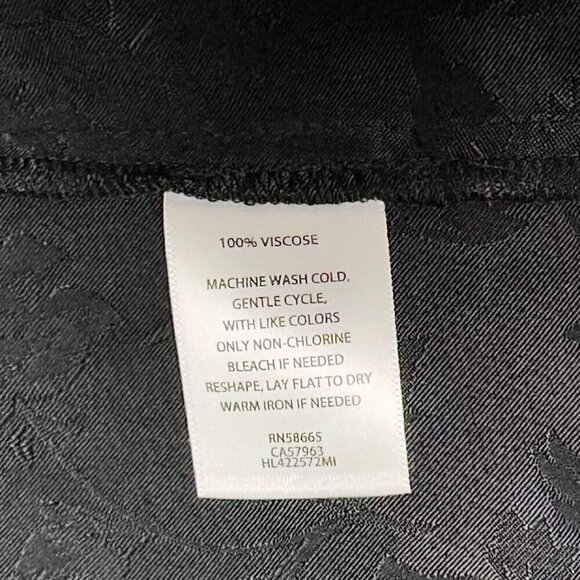 Jacquard Blazer Sz.S Oversized Black Floral Textured Open Front
Goth Grunge Boho - Picture 9 of 11